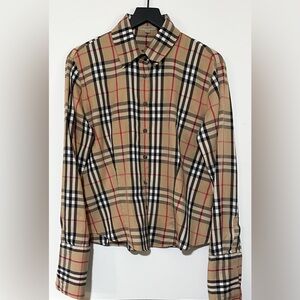 Burberry Women’s Long Sleeve Check Shirt size XL